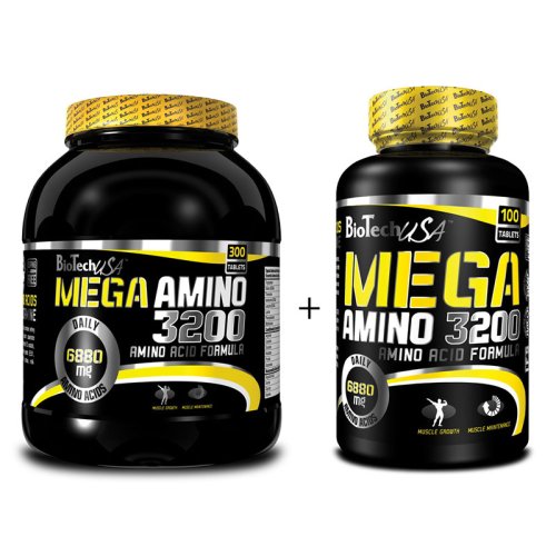 Akce: Mega Amino 3200 300 tbl + 100 tbl Zdarma - Biotech USA