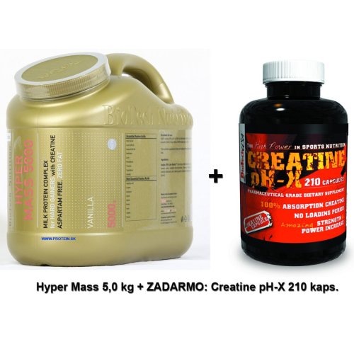 Akcia: Hyper Mass 5000 g + Creatine pH-X  zadarmo - Biotech