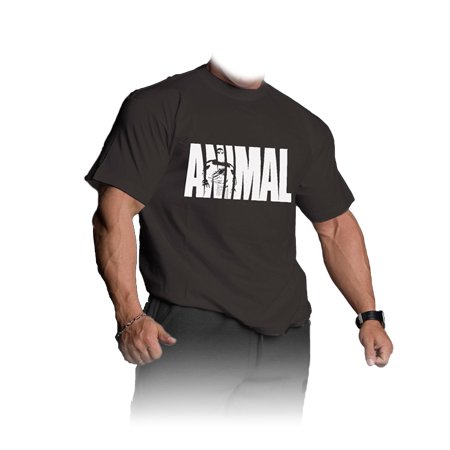 Kulturistické tričko čierne - Animal